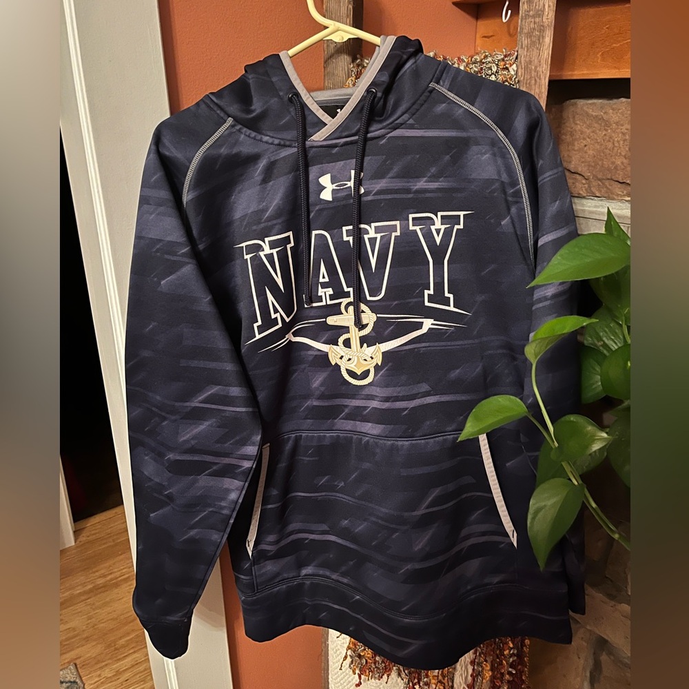 Navy Under Armour hoodie sweatshirt EUC